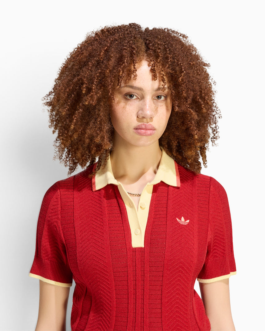 Cable Knit Cali Kadın Polo T-Shirt