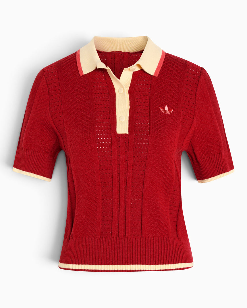 Cable Knit Cali Kadın Polo T-Shirt