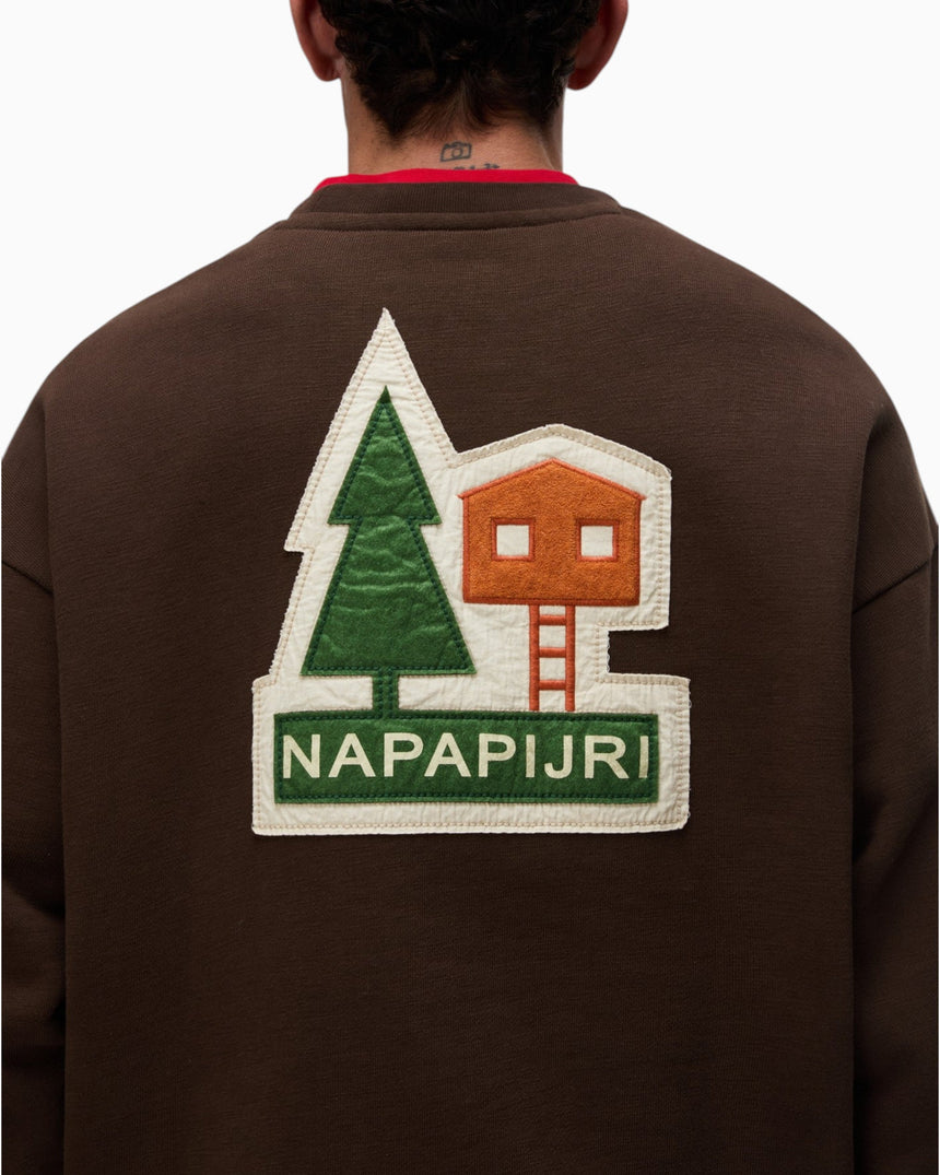 Napapijri Trahus French Terry Erkek Sweatshirt Dark Brown