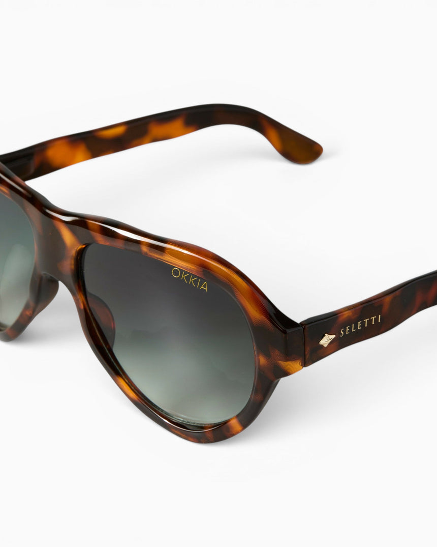 Okkia Seletti X Okkia Florida Güneş Gözlüğü Classic Havana/Green Lenses