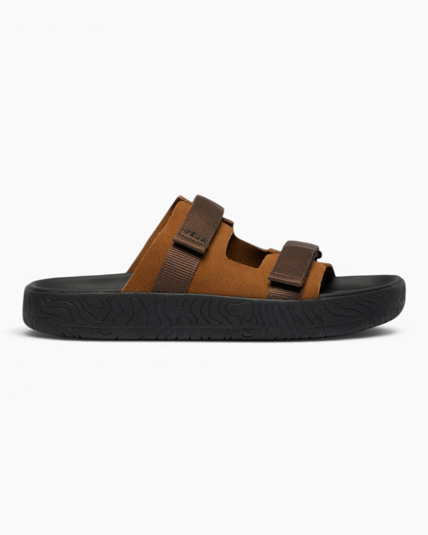 VEJA Arpoador Suede Soft Erkek Sandalet Cognac/Eagle/Black