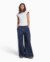 Badigirl Denim Pleats Wide Leg Kadın Pantolon
