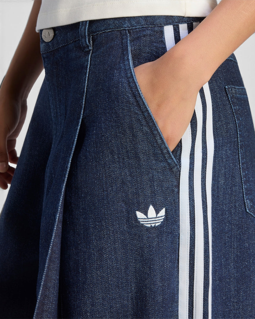 Badigirl Denim Pleats Wide Leg Kadın Pantolon