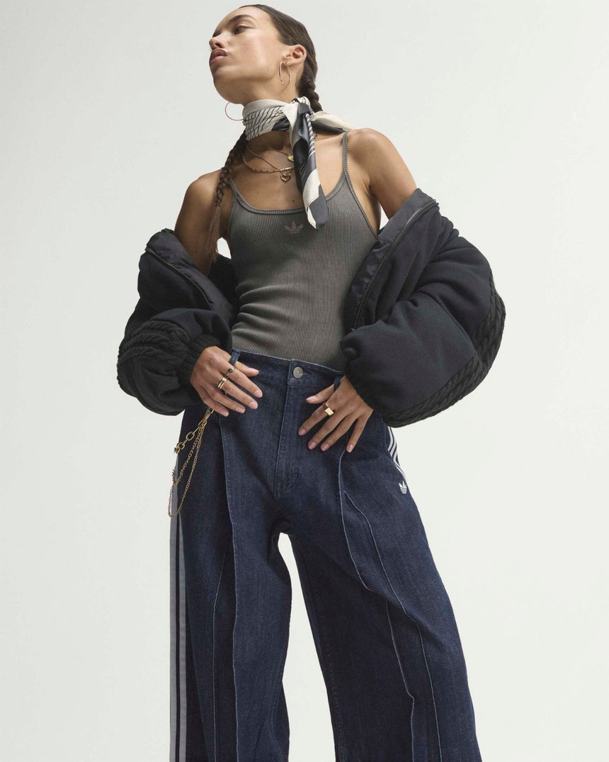 Badigirl Denim Pleats Wide Leg Kadın Pantolon