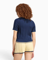 Cable Knit Cali Kadın Polo T-Shirt