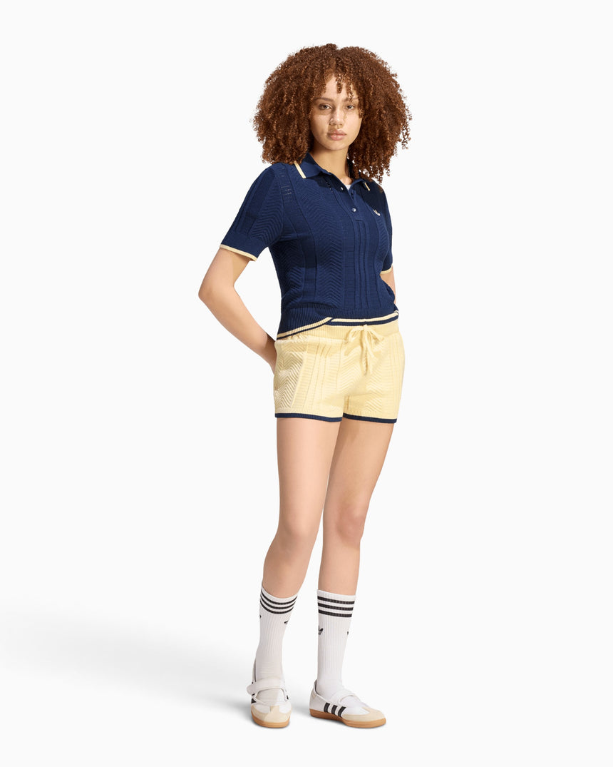 Cable Knit Cali Kadın Polo T-Shirt