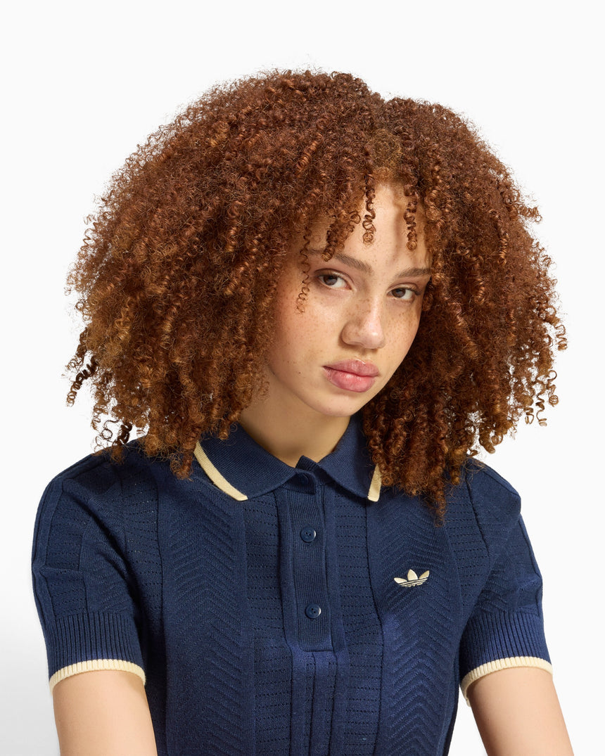 Cable Knit Cali Kadın Polo T-Shirt