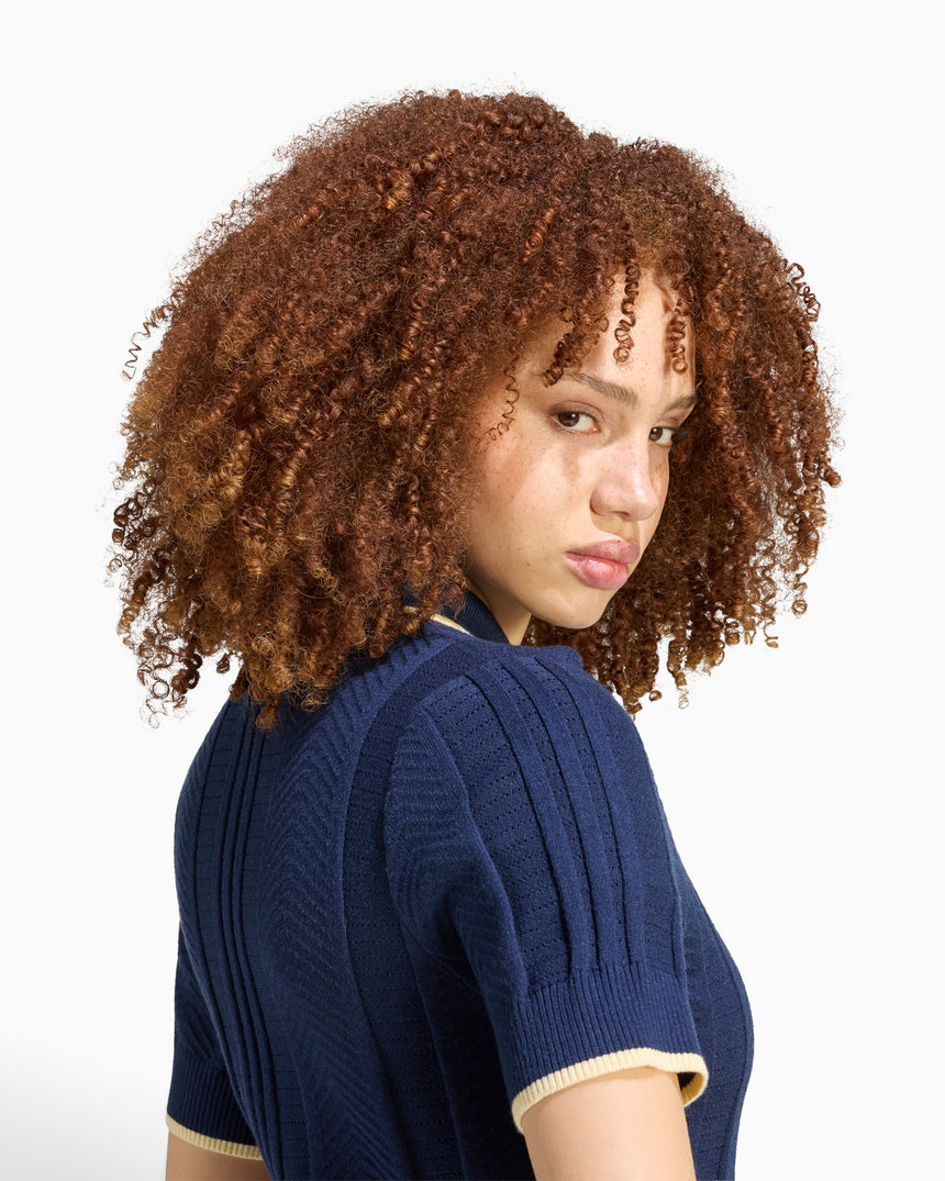 Cable Knit Cali Kadın Polo T-Shirt