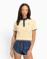 Cable Knit Cali Kadın Polo T-Shirt