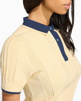 Cable Knit Cali Kadın Polo T-Shirt