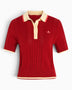 Cable Knit Cali Kadın Polo T-Shirt