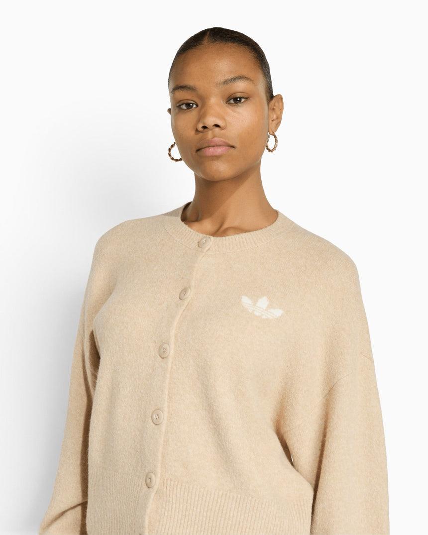 adidas Originals Essential Knit Cardigan Kadın Hırka Khaki Three