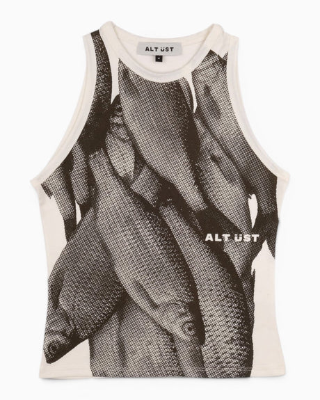 Alt Üst Fish Tank Top Beige
