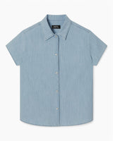 A.P.C. Marina Kısa Kollu Kadın Gömlek Pale Blue