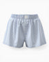 Calvin Klein Logo Patch Poplin Kadın Şort Sera Stripe/Blue Descent
