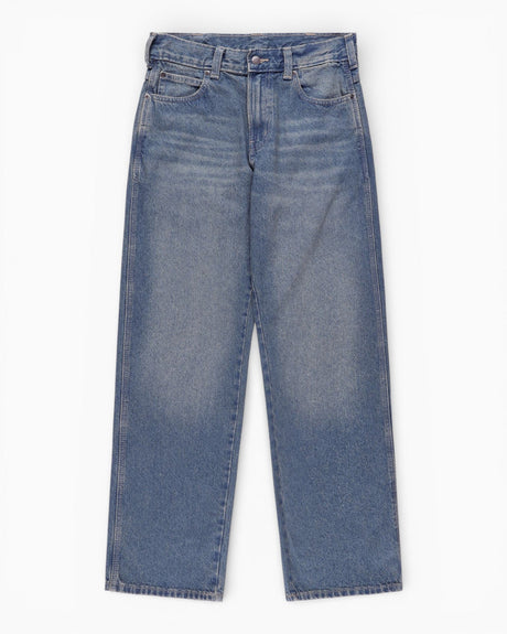 Dickies 954 Relaxed Straight Work Erkek Jean Pantolon Khaki Tinted Blue