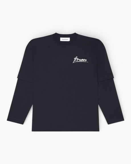 Études Studio Double Sleeves TS Signed Erkek T-Shirt Black