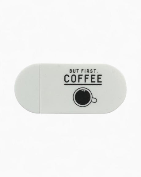 Funsy But First Coffee Kamera Kapatıcı Beyaz