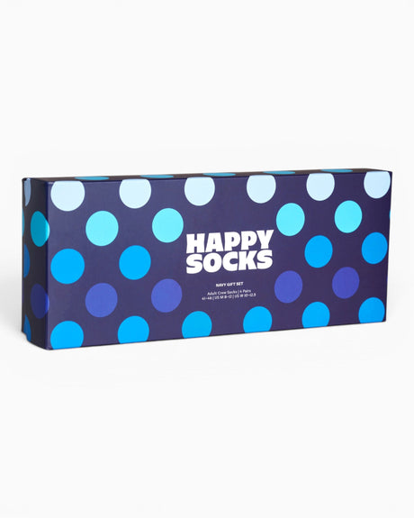Happy Socks Navy Gift Set 4 Pack Çorap