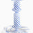 HAY Design Flare Stripe Milk Candleholder Medium Blue