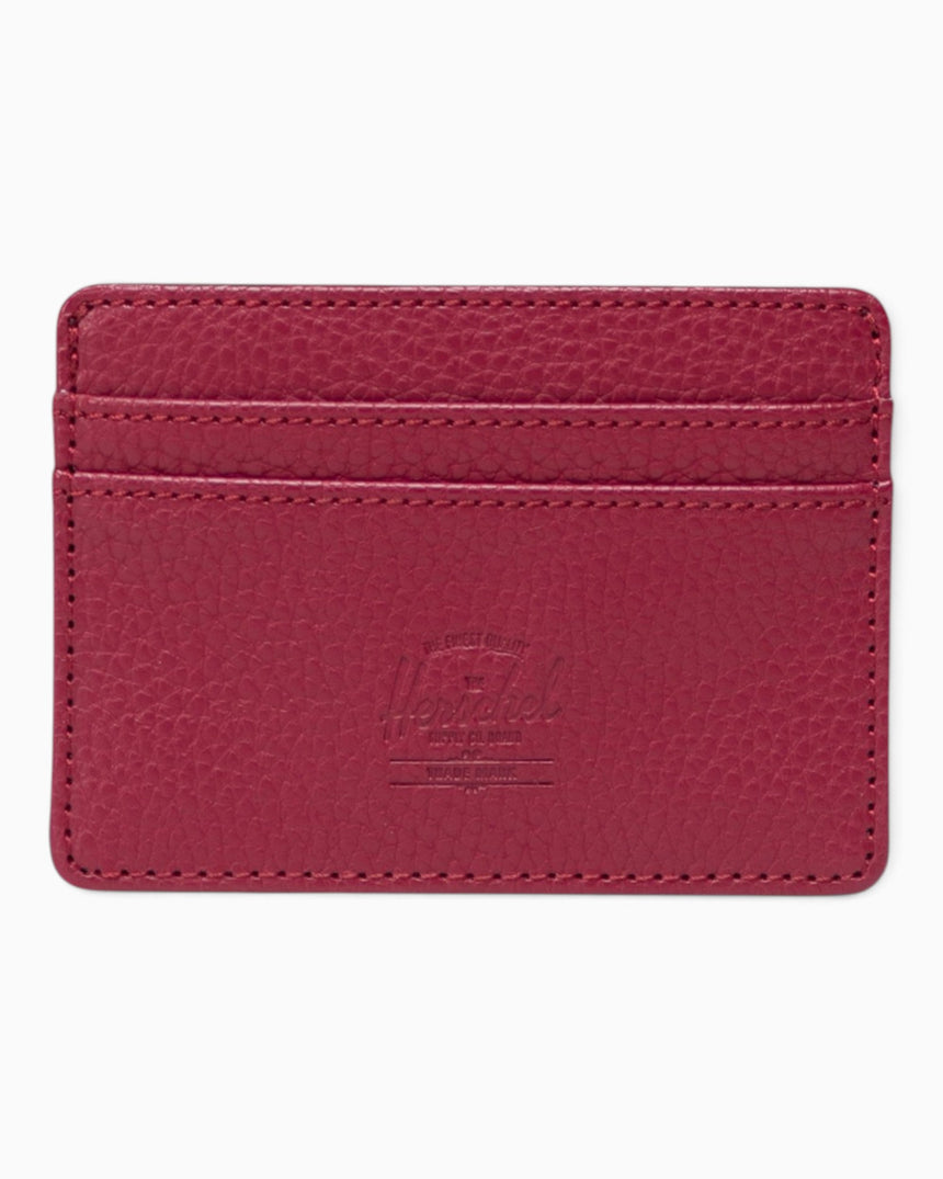 Herschel Charlie Vegan Leather Kartlık Cherry Red