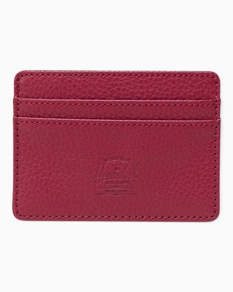 Herschel Charlie Vegan Leather Kartlık Cherry Red