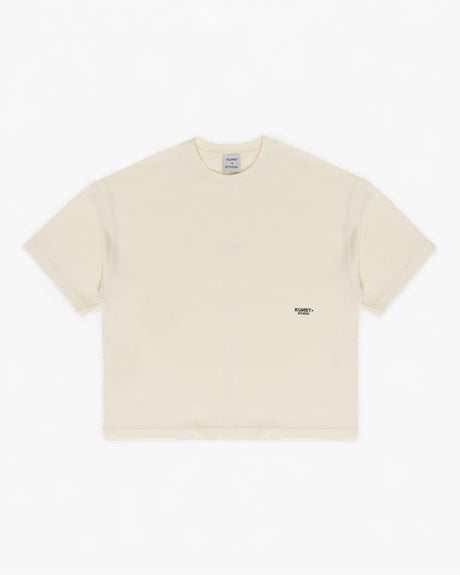 KUNST STUDIO SS Printed Box Fit T-Shirt Ecru