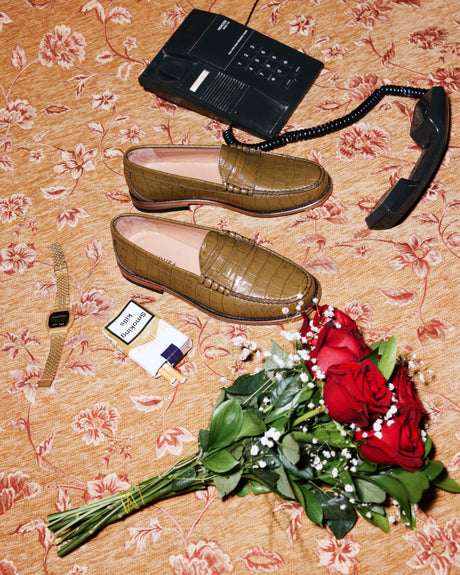 Kundura Crocodile Penny Loafer