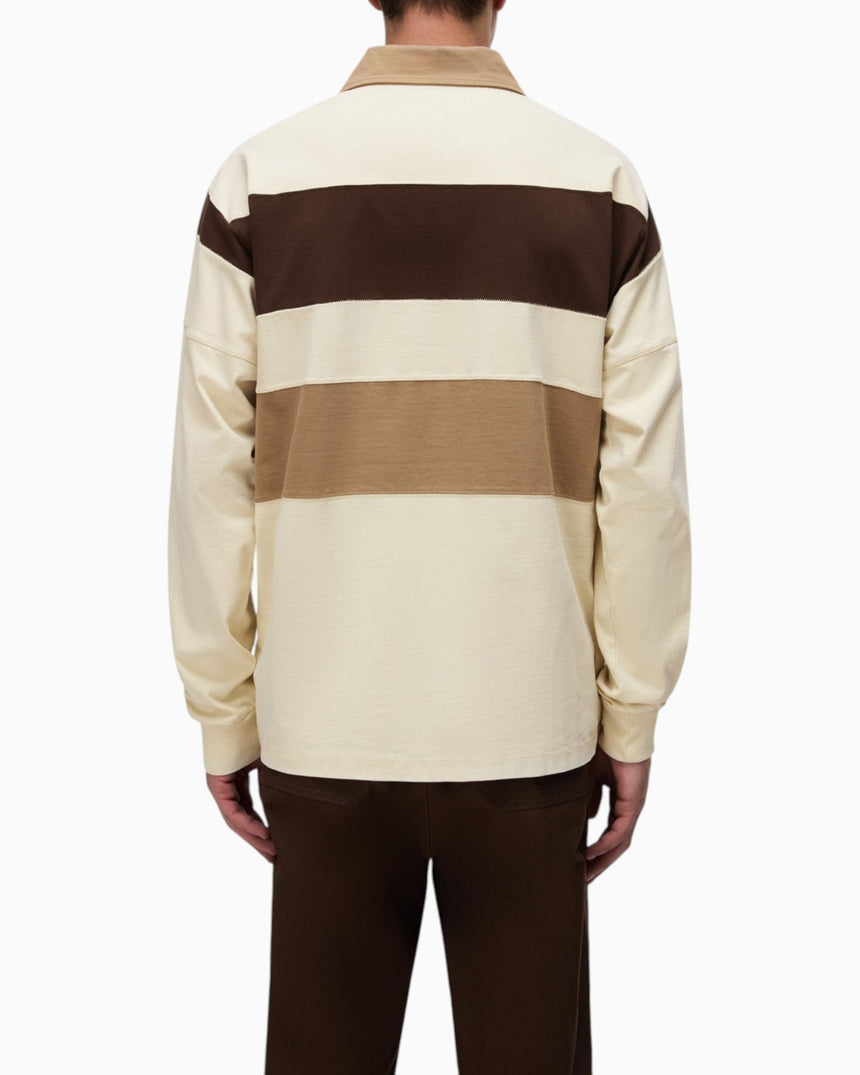 Napapijri Bloom Jersey Long-Sleeve Erkek Polo T-Shirt Beige N5E