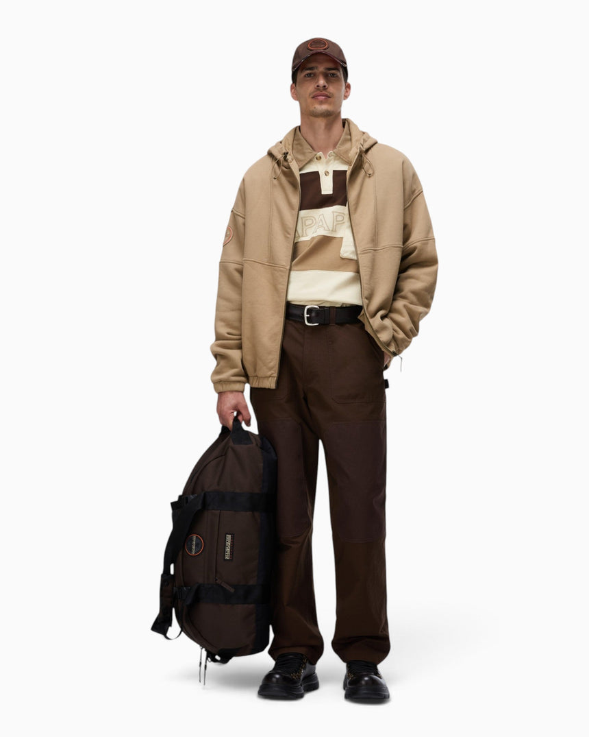 Napapijri Bloom Jersey Long-Sleeve Erkek Polo T-Shirt Beige N5E