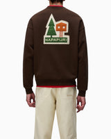 Napapijri Trahus French Terry Erkek Sweatshirt Dark Brown