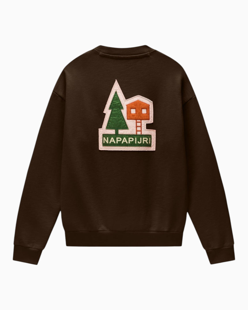 Napapijri Trahus French Terry Erkek Sweatshirt Dark Brown