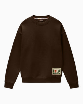 Napapijri Trahus French Terry Erkek Sweatshirt Dark Brown