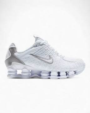 Nike Shox TL Kadın Sneaker White/White-Metallic Silver-Max Orange