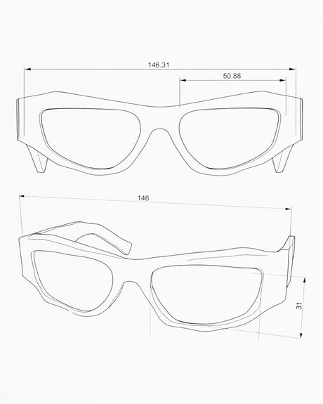 Okkia Seletti X Okkia Colorado Güneş Gözlüğü Black/Yellow Lenses