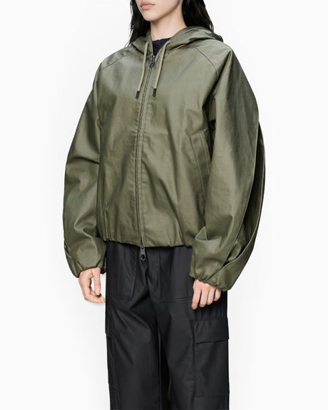 Rains Heavy Woven Jacket Moss