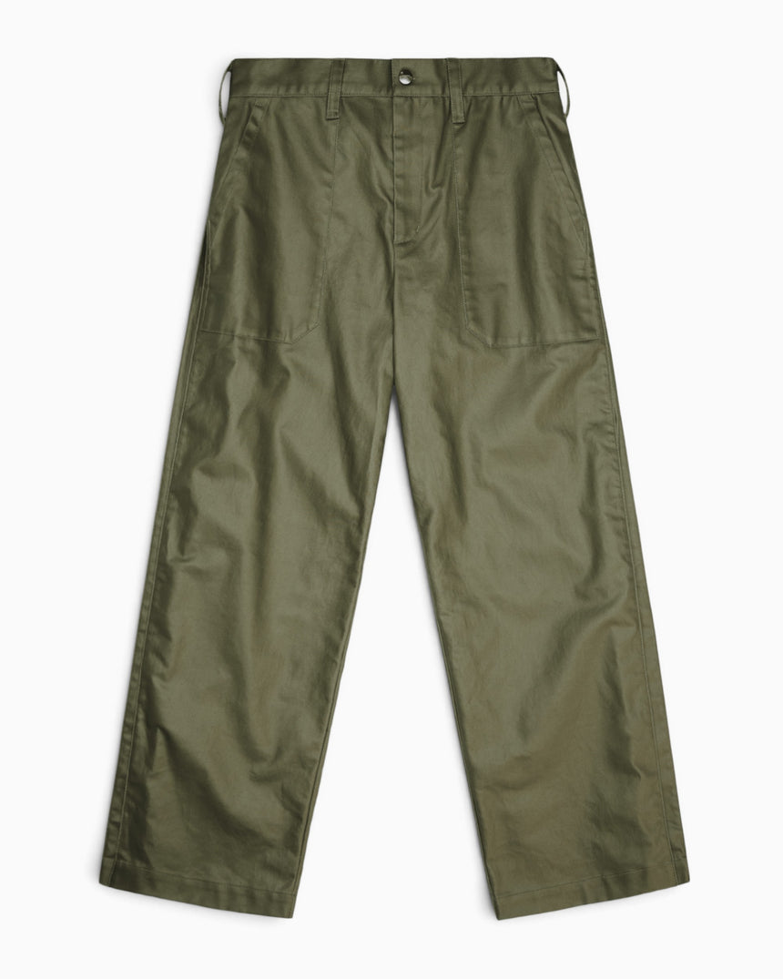 Rains Heavy Woven Pants Straight Moss