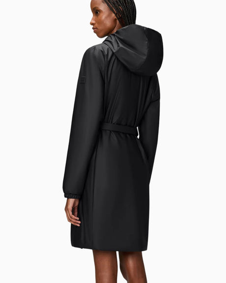 Rains Lohja Long Insulated Curve Jacket Kadın Yağmurluk