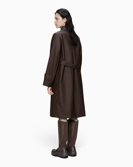 Rains Nara W Long Jacket Bark