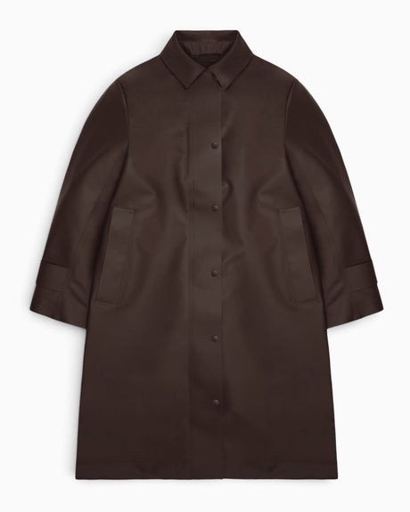 Rains Nara W Long Jacket Bark