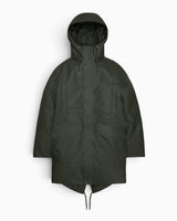 Rains Nome Long Parka Green