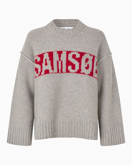 Samsøe Samsøe Sakeiku Samsoe Sweater Grey Mel.