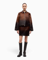 Samsøe Samsøe Salylo Leather Jacket Dark Brown Dip-Dye