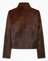 Samsøe Samsøe Salylo Leather Jacket Dark Brown Dip-Dye