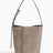 SAYÉS Medium Tote Plissé Suede Kadın Omuz Çantası Sand Beige
