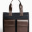 SAYÉS Stitched Pocket Maxi Kadın Omuz Çantası Navy and Brown