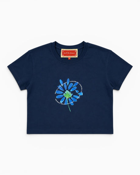 Soon To Be Announced Loves Me Not Baby Kadın T-Shirt Navy