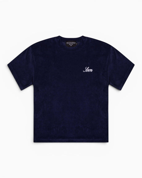 Soon To Be Announced Soon Logo Terry Havlu Kadın T-Shirt Navy