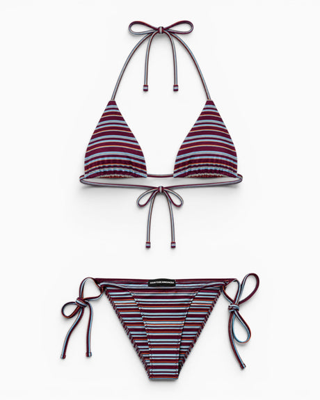 Soon To Be Announced Tangled Bikini Set Burgundy