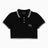 Soon To Be Announced Tennis Academy Crop Kadın Polo T-Shirt Black